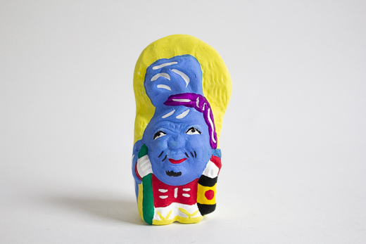 青森 高谷下川原焼土人形 妖怪シリーズ 袋 Muto 世界のかご カゴアミドリ