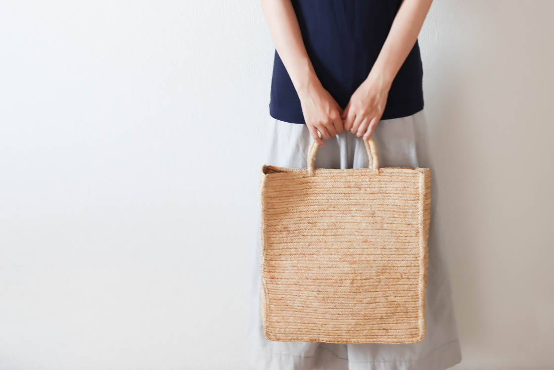 ampiana アンピアーナ カゴバッグ Paper Bag (L) マダガスカル AMPIANA paper bag