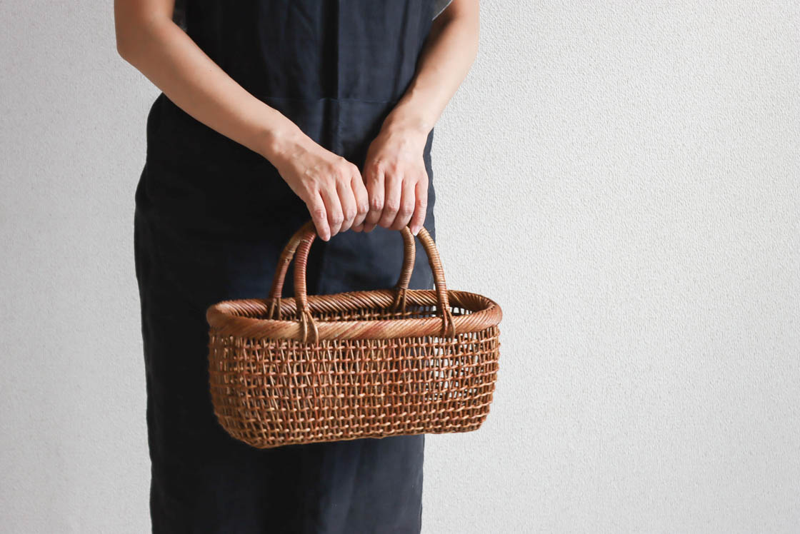 手さげかご　青森のあけび 青森 あけび 手提げ (亀甲編み)