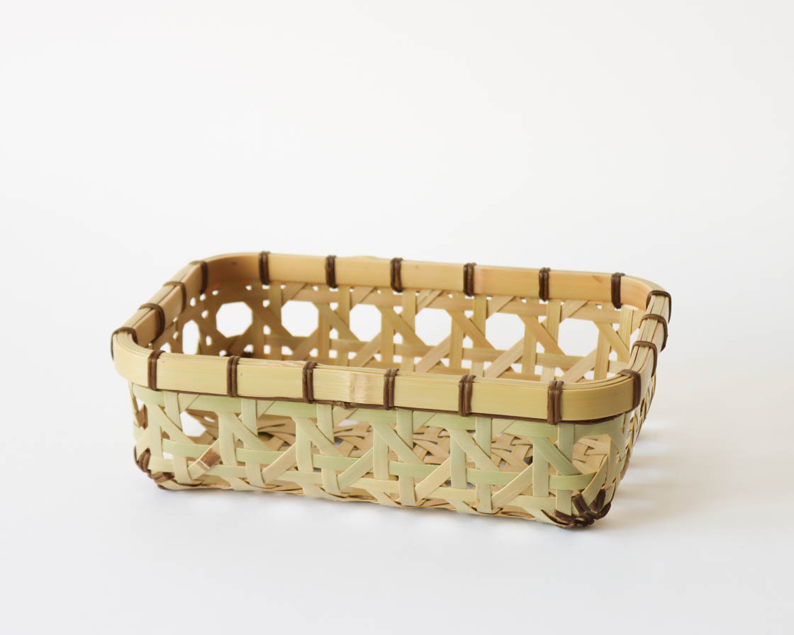 大分 真竹 本棚のかご (八つ目編み-浅)