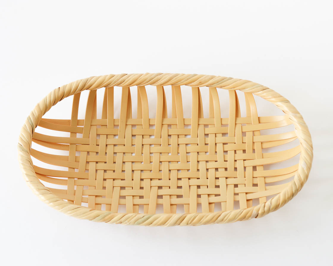 大分 あじろ編み 盛かご (楕円)