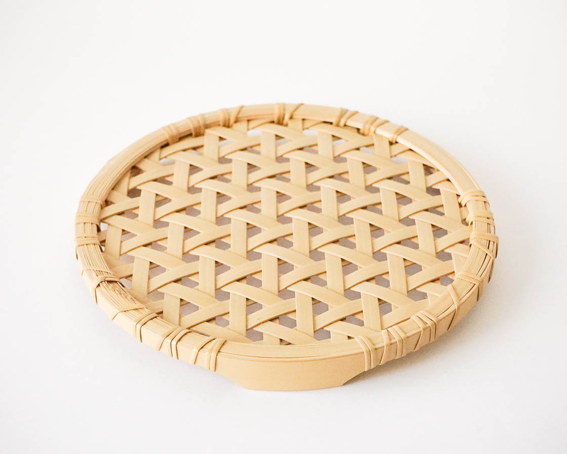 斑竹変化三重切り30 大分 真竹 高皿 21cm